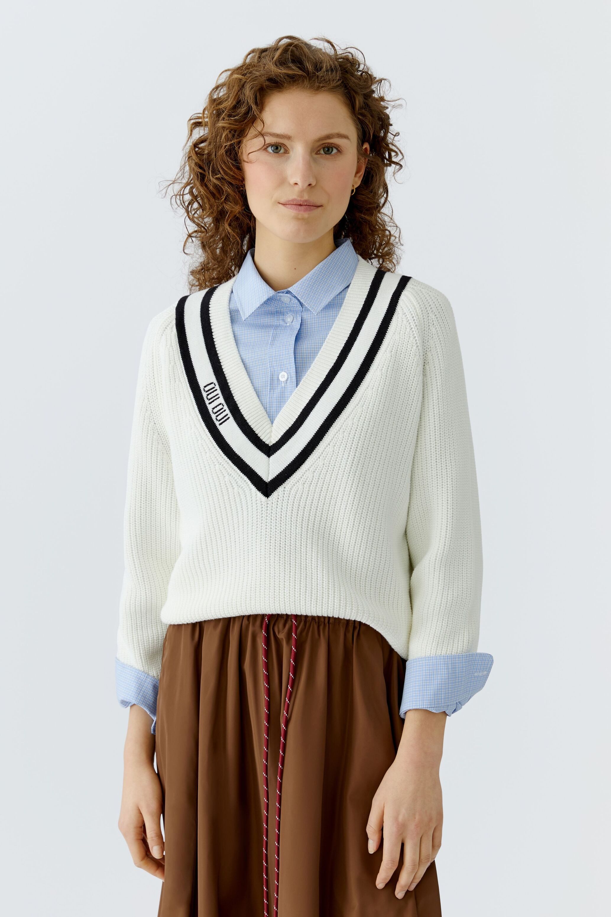 Oui V-Ausschnitt-Pullover Pullover günstig online kaufen