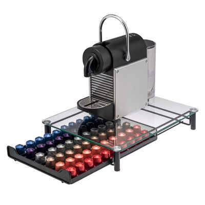 bremermann Kapselspender Kaffeekapselbox, Kapselhalter, transparente Glasplatte 60x Nespresso