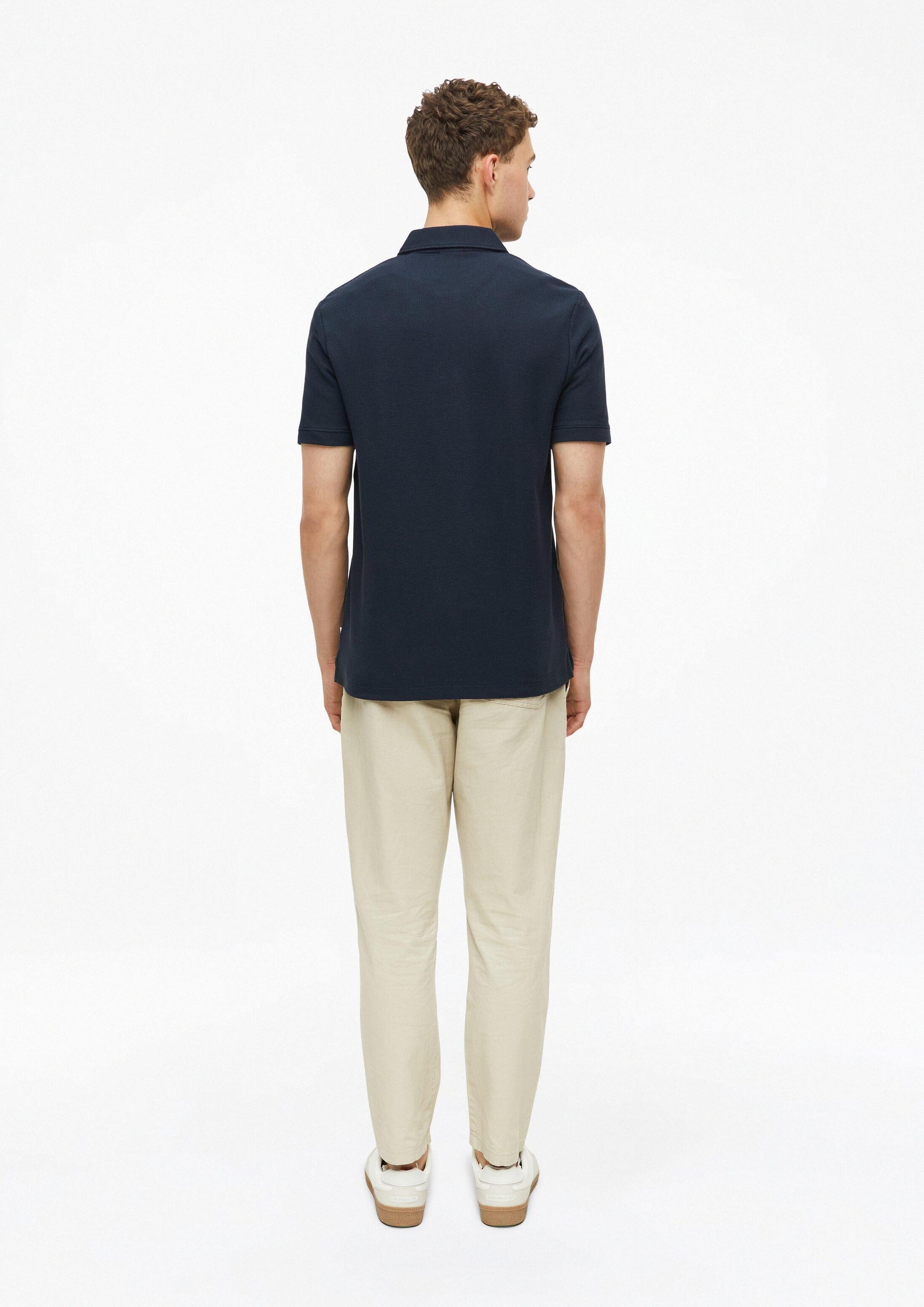s.Oliver Kurzarmshirt Polo-Shirt Strukturiertes Poloshirt mit Seitenschlitzen