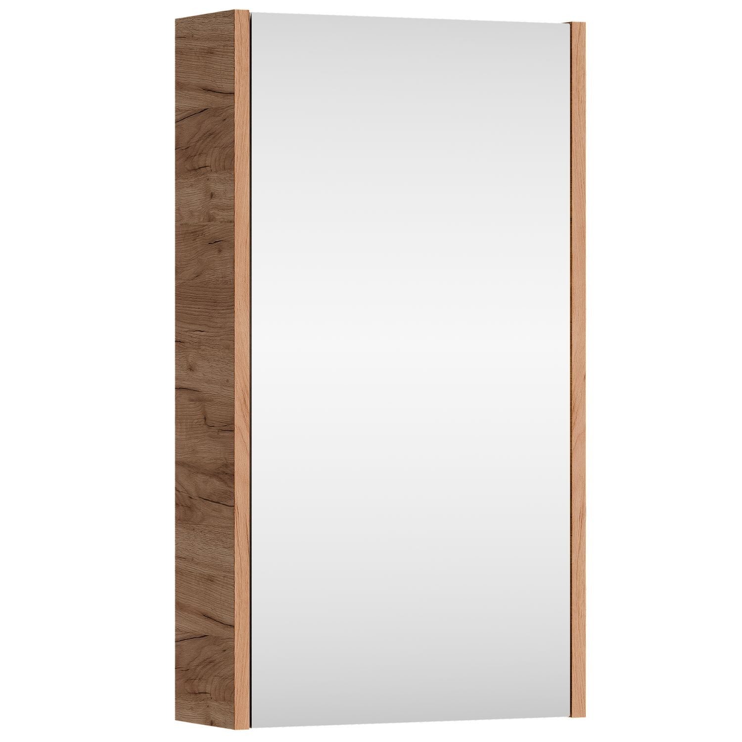 Planetmöbel Badezimmerspiegelschrank Spiegelschrank 40cm Gold Eiche günstig online kaufen