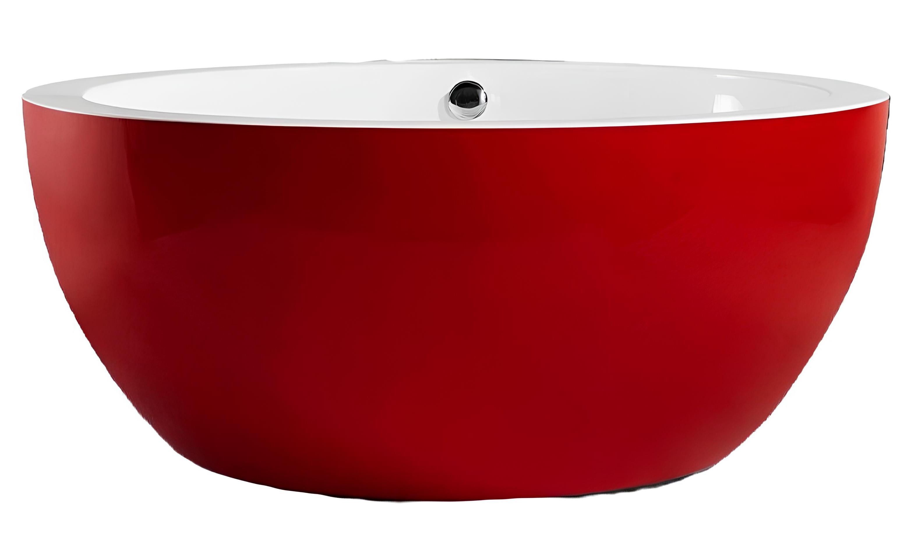 JVmoebel Badewanne Freistehende Badewanne Wanne Standbadewanne Runder Rot Modern Bad, (1-tlg), Made in Europa