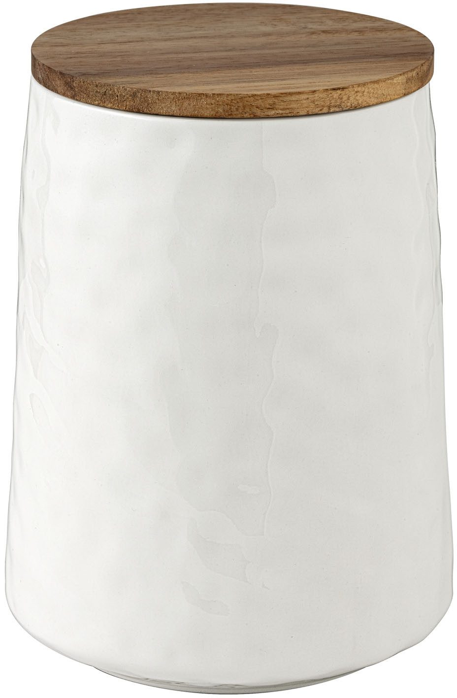 SCHÖNER WOHNEN-Kollektion Vorratsdose ADELLE, Akazienholz, Keramik, Silikon, (1-tlg), Aufbewahrungsdose aus Keramik, Akazienholz-Deckel, luftdicht, 1,1l