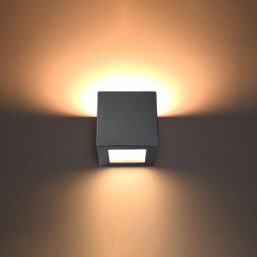 SOLLUX lighting Wandleuchte LEO, ohne Leuchtmittel, Das Oberteil scheint