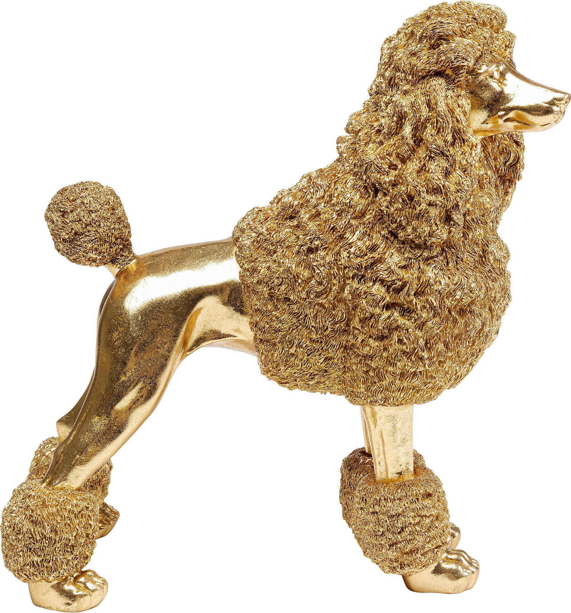 Kare Design Dekofigur Mrs Poodle Gold 34cm