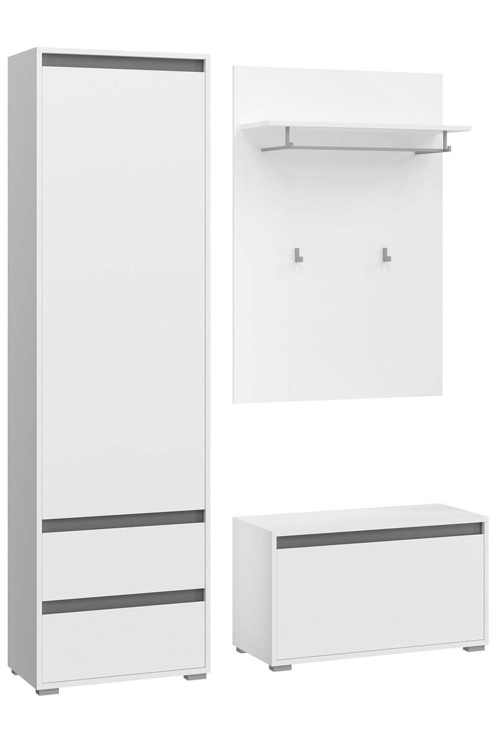 xonox.home Шкафы-Set in Weiß - 145x190x35cm (BxHxT)