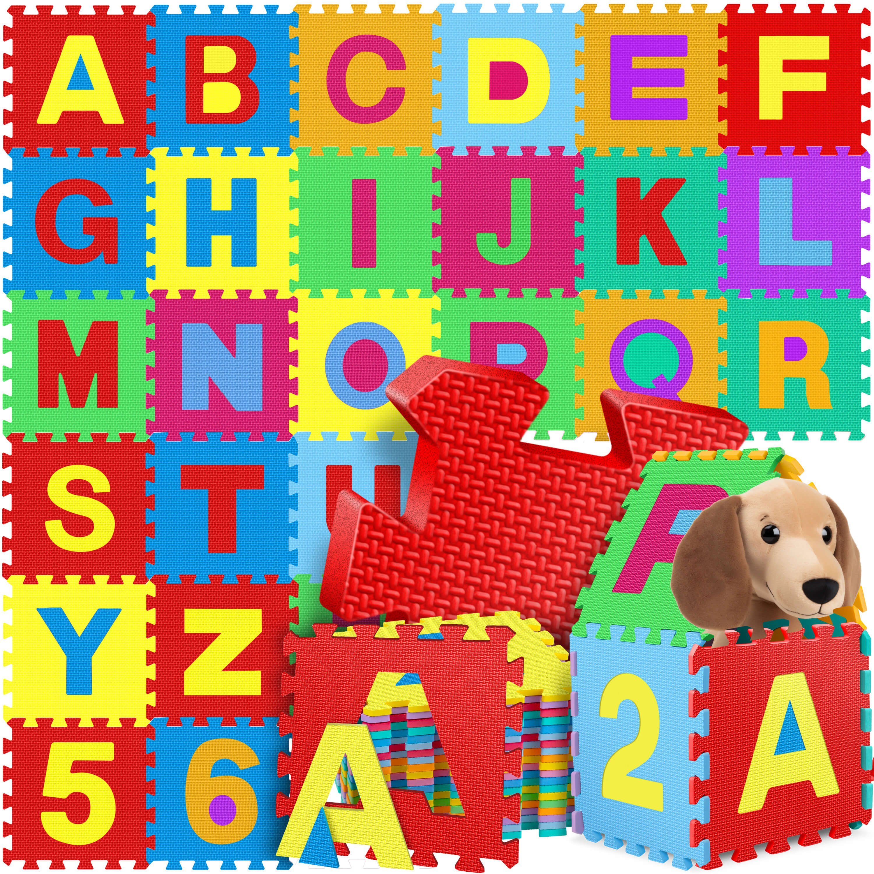 KIDIZ Steckpuzzle, 86 Puzzleteile, 86 teilige Puzzlematte Kinder Spielteppich Spielmatte