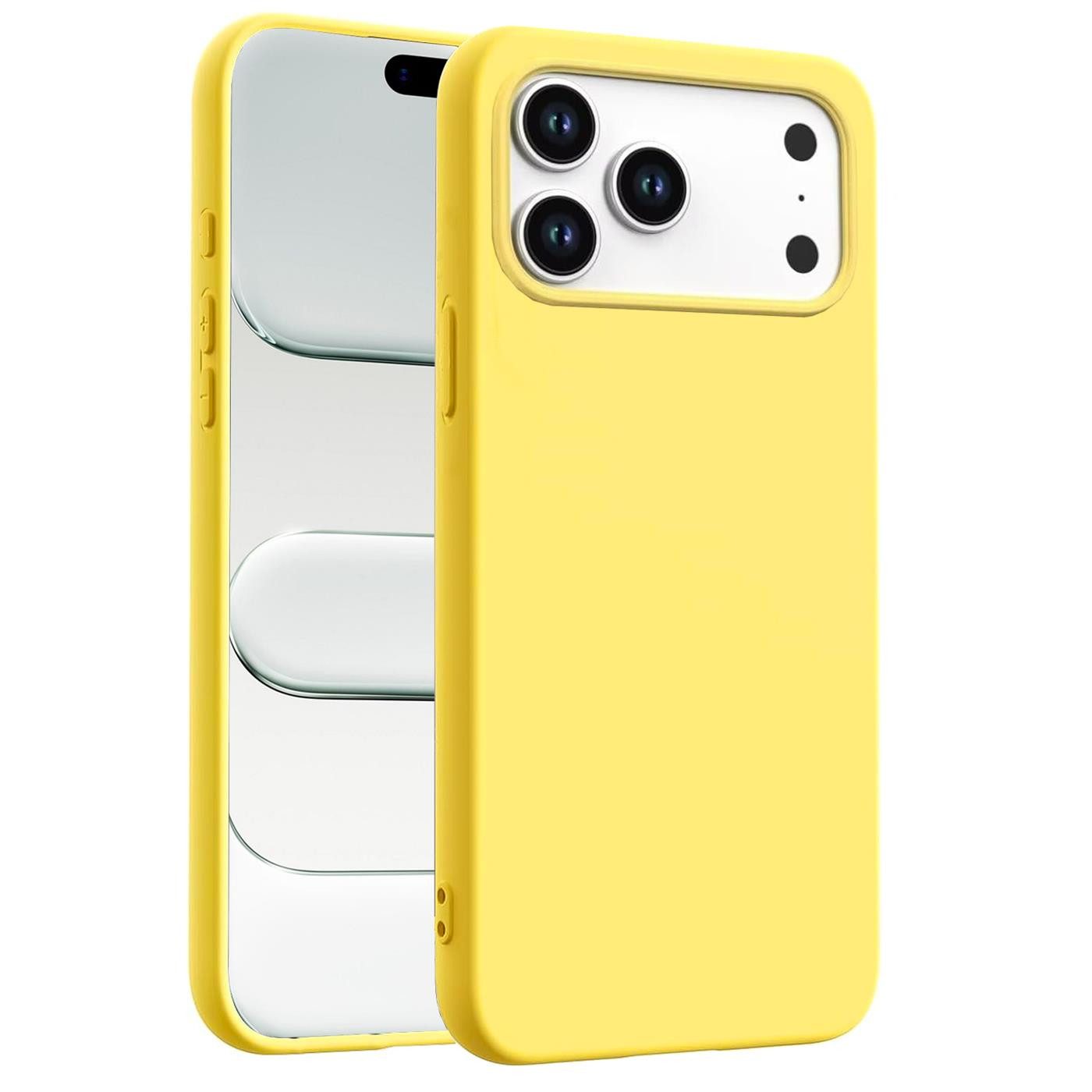 CoolGadget Handyhülle Silikon Colour Series Slim Case für Apple iPhone 17 Pro Max 6,9 Zoll, Hülle weich Handy Cover für iPhone 17 Pro Max Schutzhülle Innenfleece