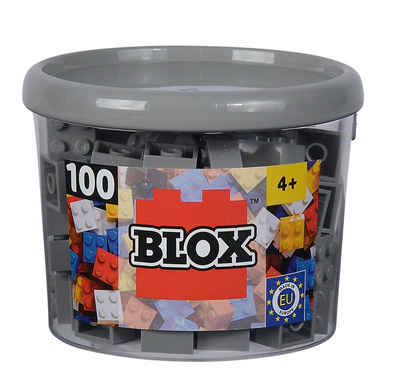 SIMBA Spielbausteine Konstruktionsspielzeug Blox 100 Teile 4er grau 104114534