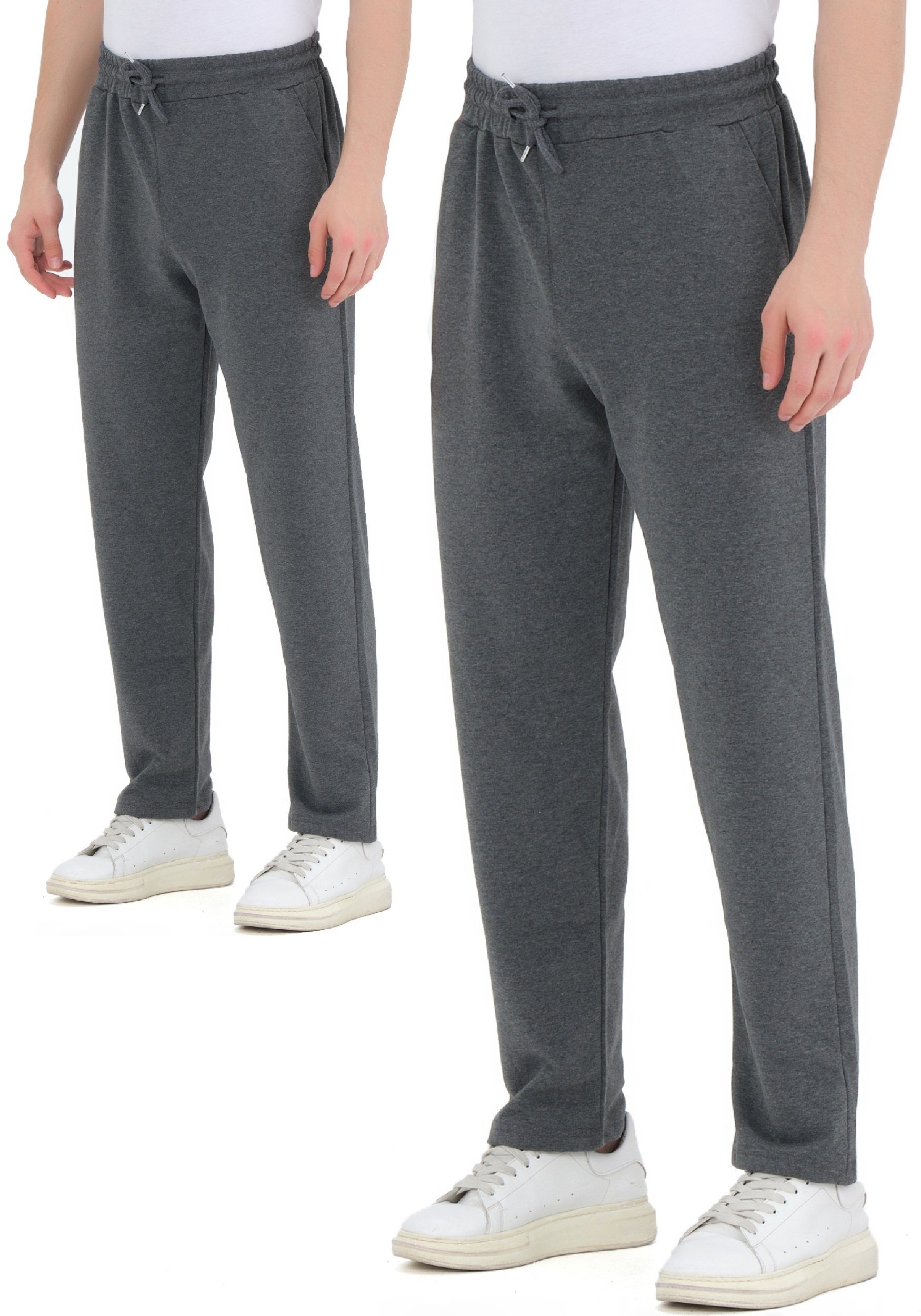 ROSS CAMP Jogginghose Sporthose Herren (2-tlg) Baumwolle, Freizeit, Sweatpants