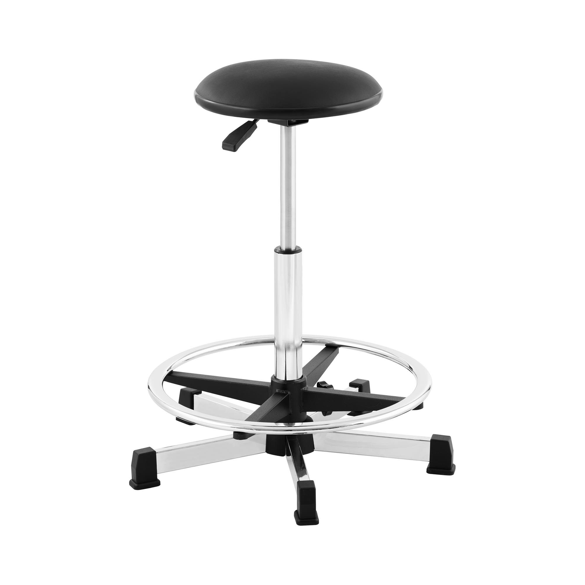 Fromm&Starck Bürostuhl Kosmetikhocker 120kg - black - Fußring - höhenverstellbar von 53-80cm