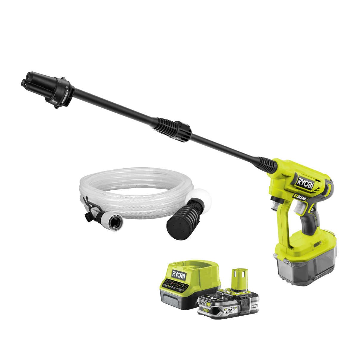 RYOBI Akku-Mitteldruckreiniger Ryobi Akku Mitteldruckreiniger ONE+ 18 V, 3-in-1-Düse, RY18PW22A-125