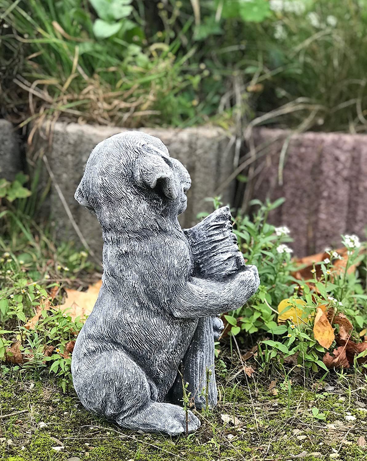 Stone and Style Gartenfigur Frostfeste Steinfigur Hund Welcome Willkommensgruß – Bild 3 von 4