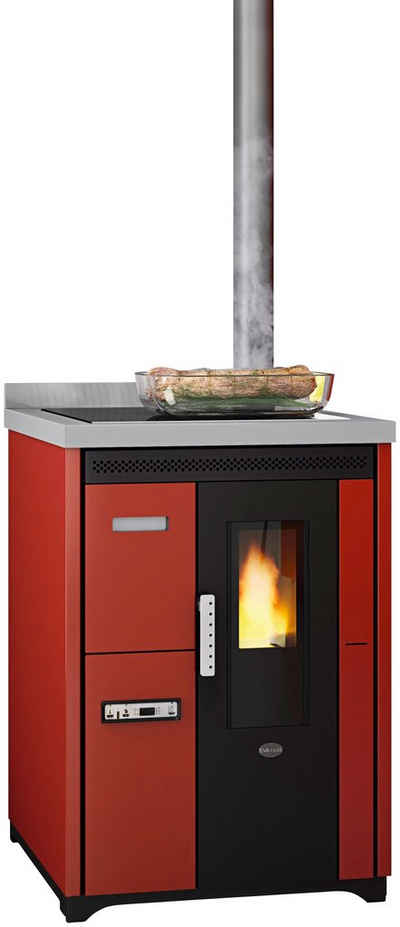 Blaze Pelletofen Küchenherd Nina, 6,5 kW, rot