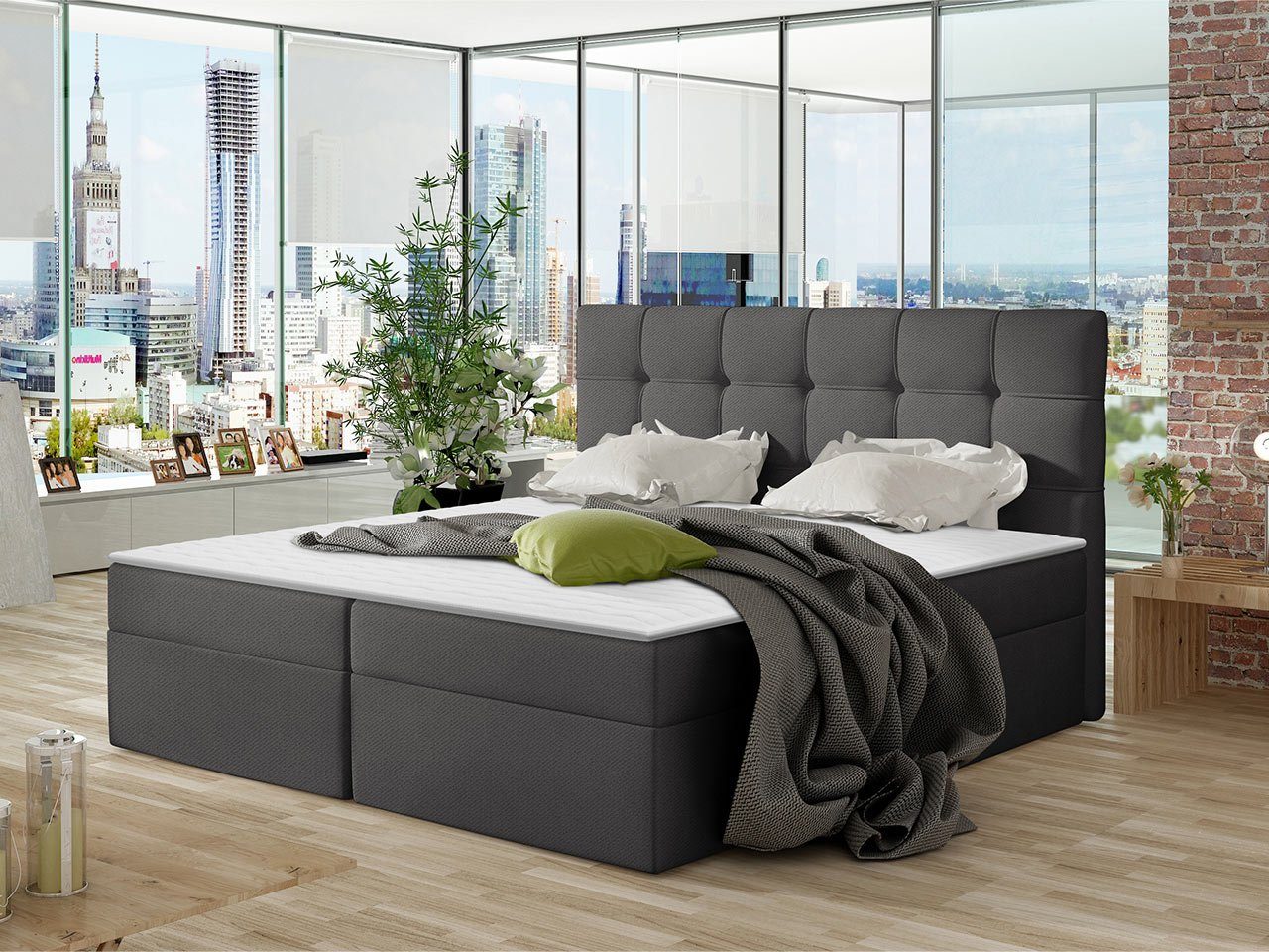 MIRJAN24 Boxspringbett Nele (Lattenrost, Kopfteil und günstig online kaufen