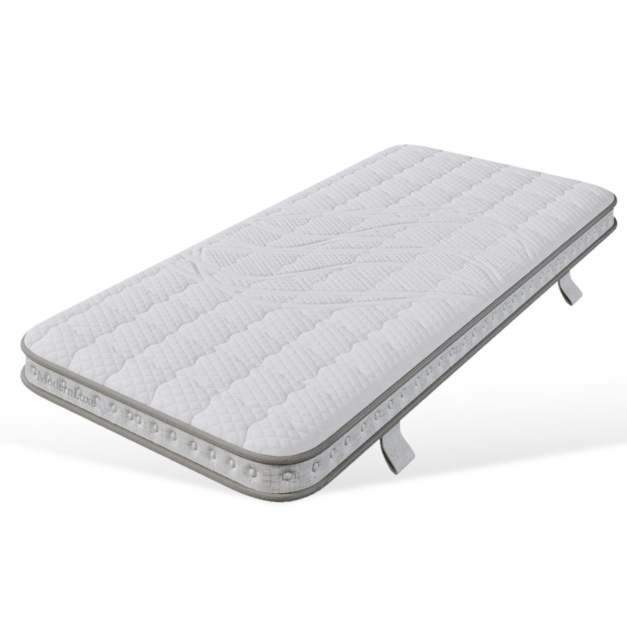 Taschenfederkernmatratze, Flieks, 10 cm hoch, Hybrid-Matratze mit Kaltschaum Orthopädische 90x190cm 7-Zonen H3