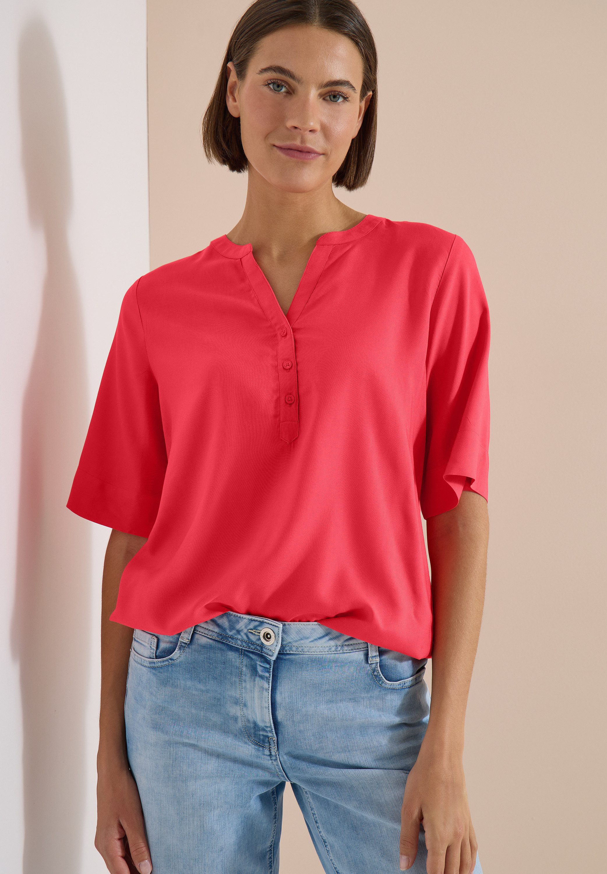 CECIL Schlupfbluse Elastischer Saum