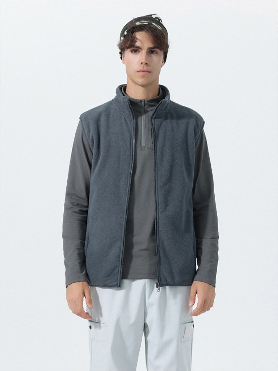 YOUTHUP Fleeceweste Herren Warme Weste mit Stehkragen günstig online kaufen