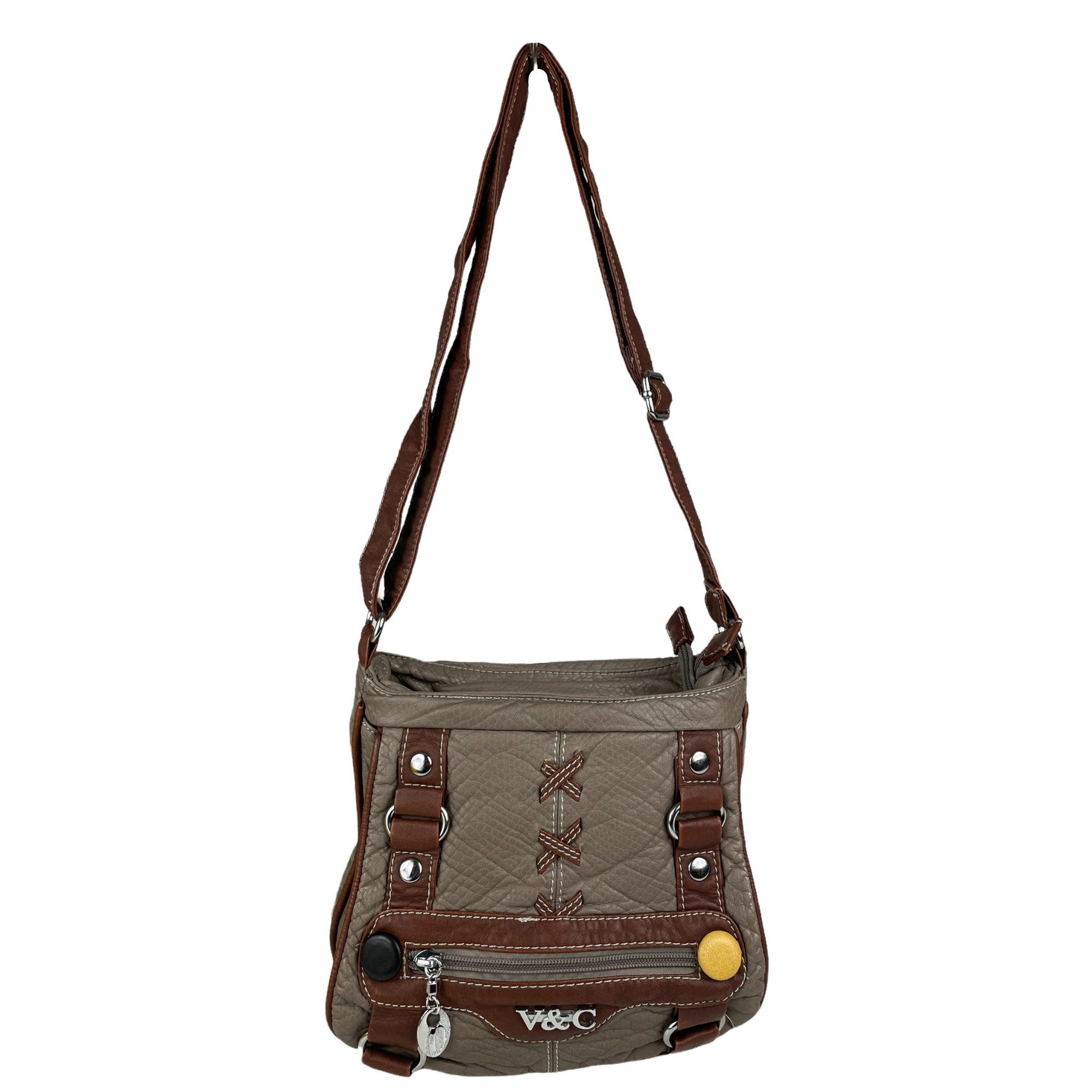 Taschen4life Umhängetasche kleine Damen Schultertasche 6276, verstellbarer Trageriemen, als Schultertasche und cross over tragbar