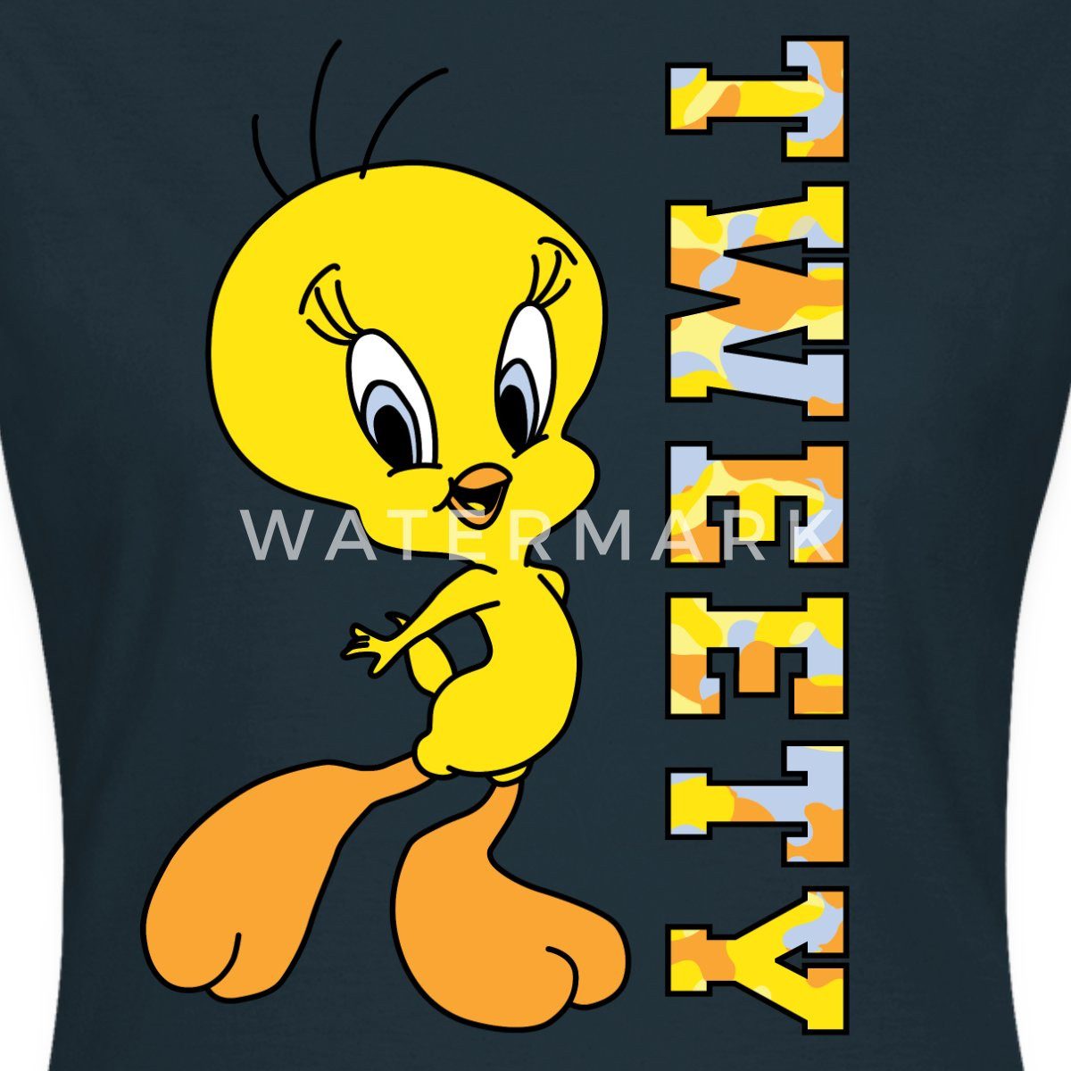 Spreadshirt T-Shirt Looney Tunes Tweety Camouflage Frauen T-Shirt (1-tlg) günstig online kaufen