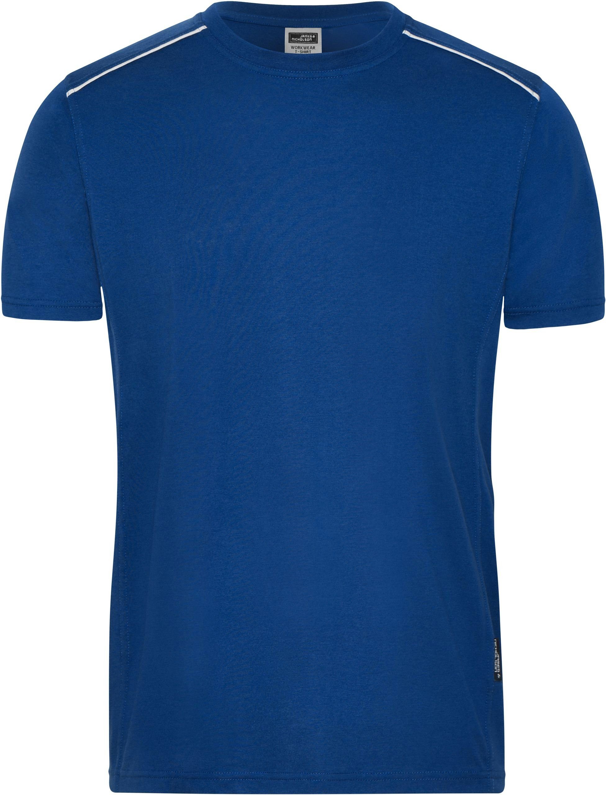 T-Shirt Arbeits T-Shirt Baumwolle Workwear FaS50890 James & Navy Bio -Solid- Nicholson