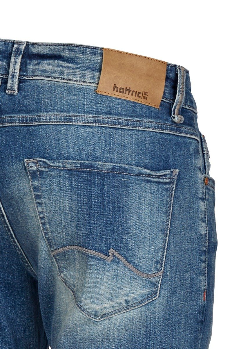 Davis Hattric Hattric blue Light Slim-fit-Jeans Herren Stretch destroyed light 5-Pocket-Jeans