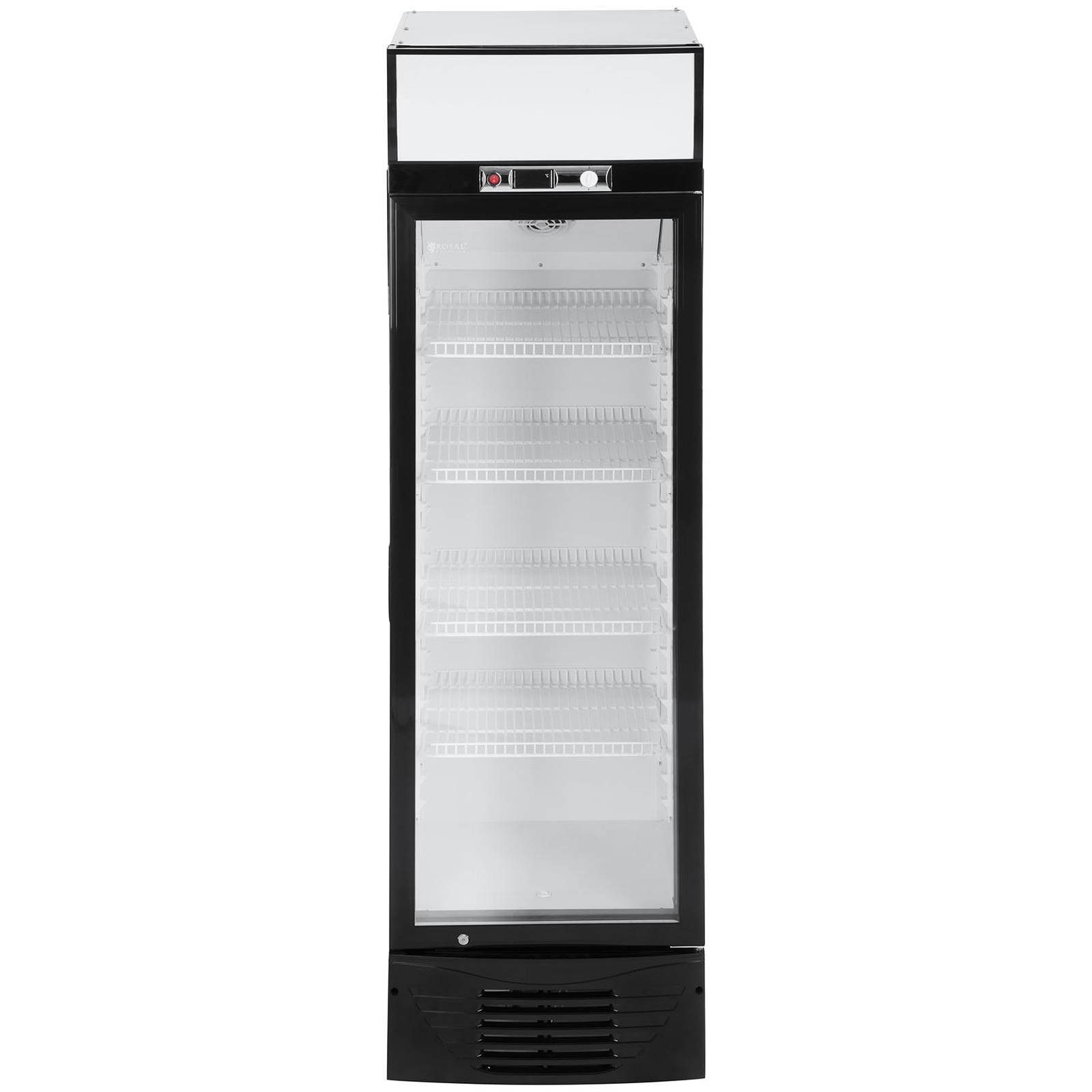 Royal Catering Getränkekühlschrank RCGK-W278, 190 cm hoch, 60 cm breit, Flaschenkühlschrank 278 L Glastür LED-Beleuchtung Kühlschrank Cooler