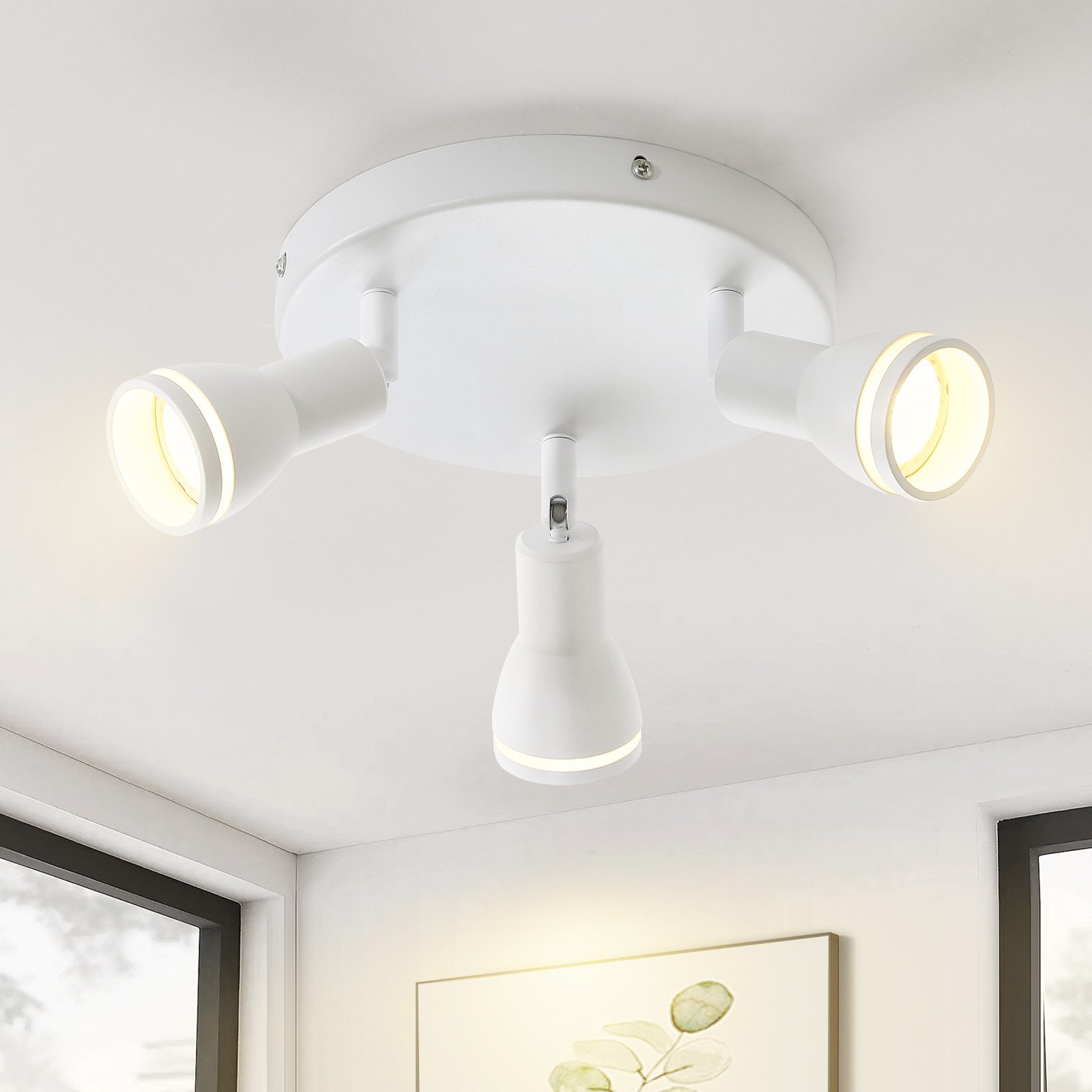 ZMH Deckenstrahler 3-Flammig Deckenlampe Metall GU10 günstig online kaufen