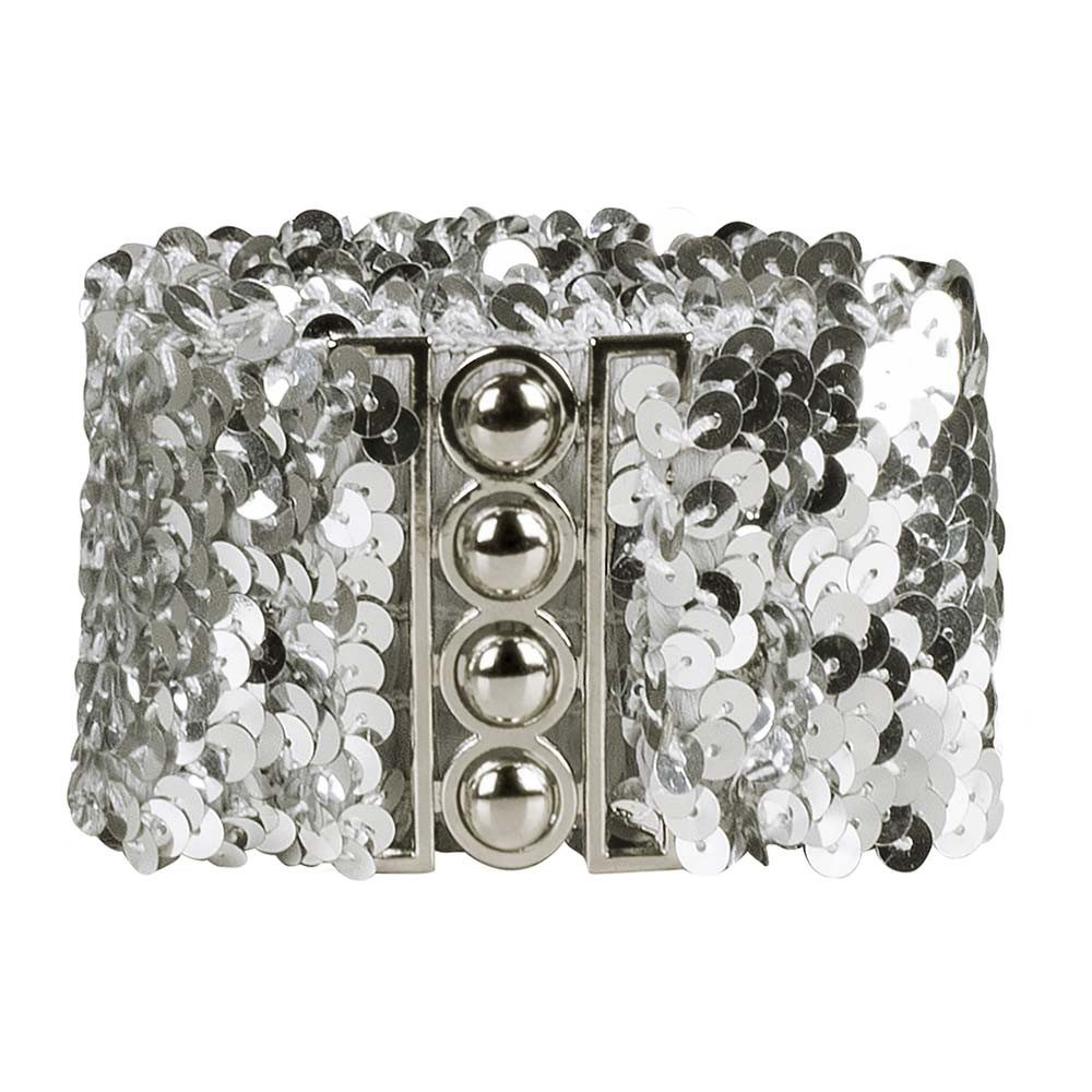 Kostüm Gürtel Pailletten silber