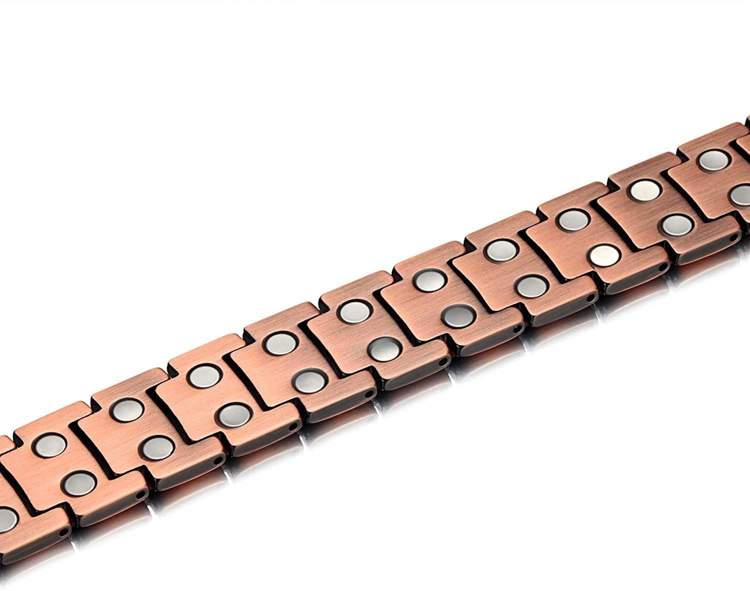 Haiaveng Armband Reines Kupfer Magnetarmband Männer,Magnetische Armbänder für