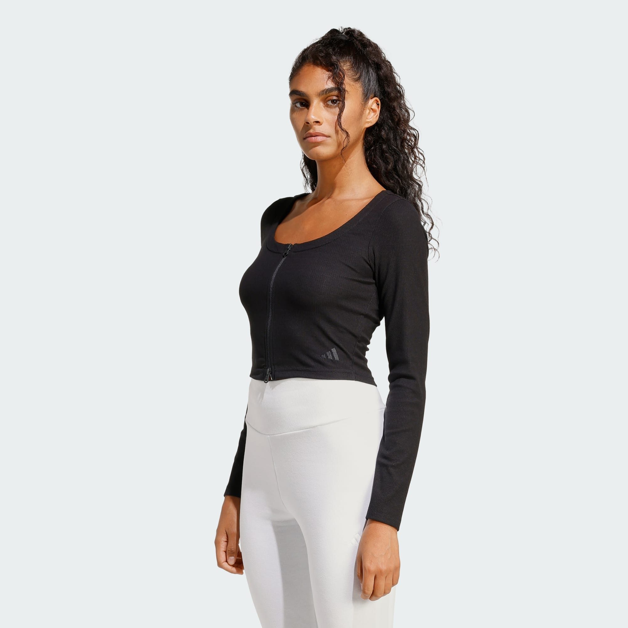 adidas Sportswear Cardigan SEASONAL ESSENTIALS RIB CARDIGAN (1-tlg)