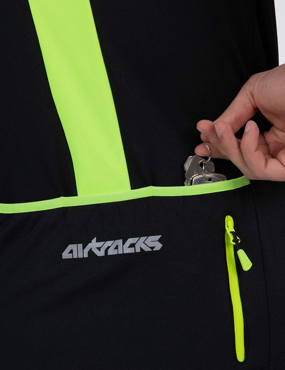 Airtracks Radtrikot Herren Thermo Fahrradtrikot Langarm Pro Team Radtrikot mit Winter Fleece für Herbst-Winter » S M L XL XXL XXXL «