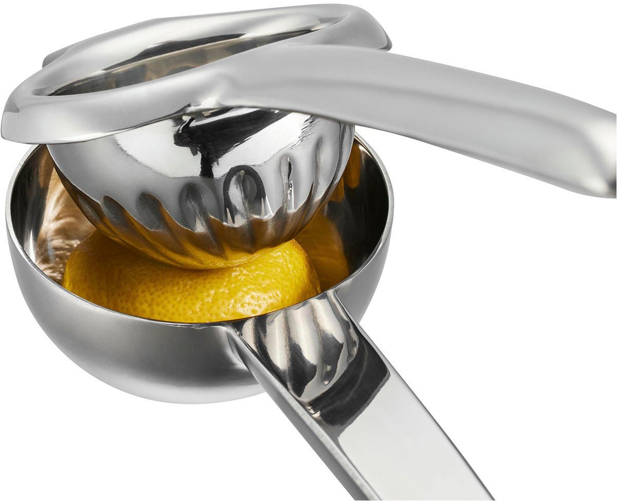 GEFU Zitruspresse LEMON, effizientes Hebelprinzip, tropffreier Ausguss, Edelstahl – Bild 4 von 5