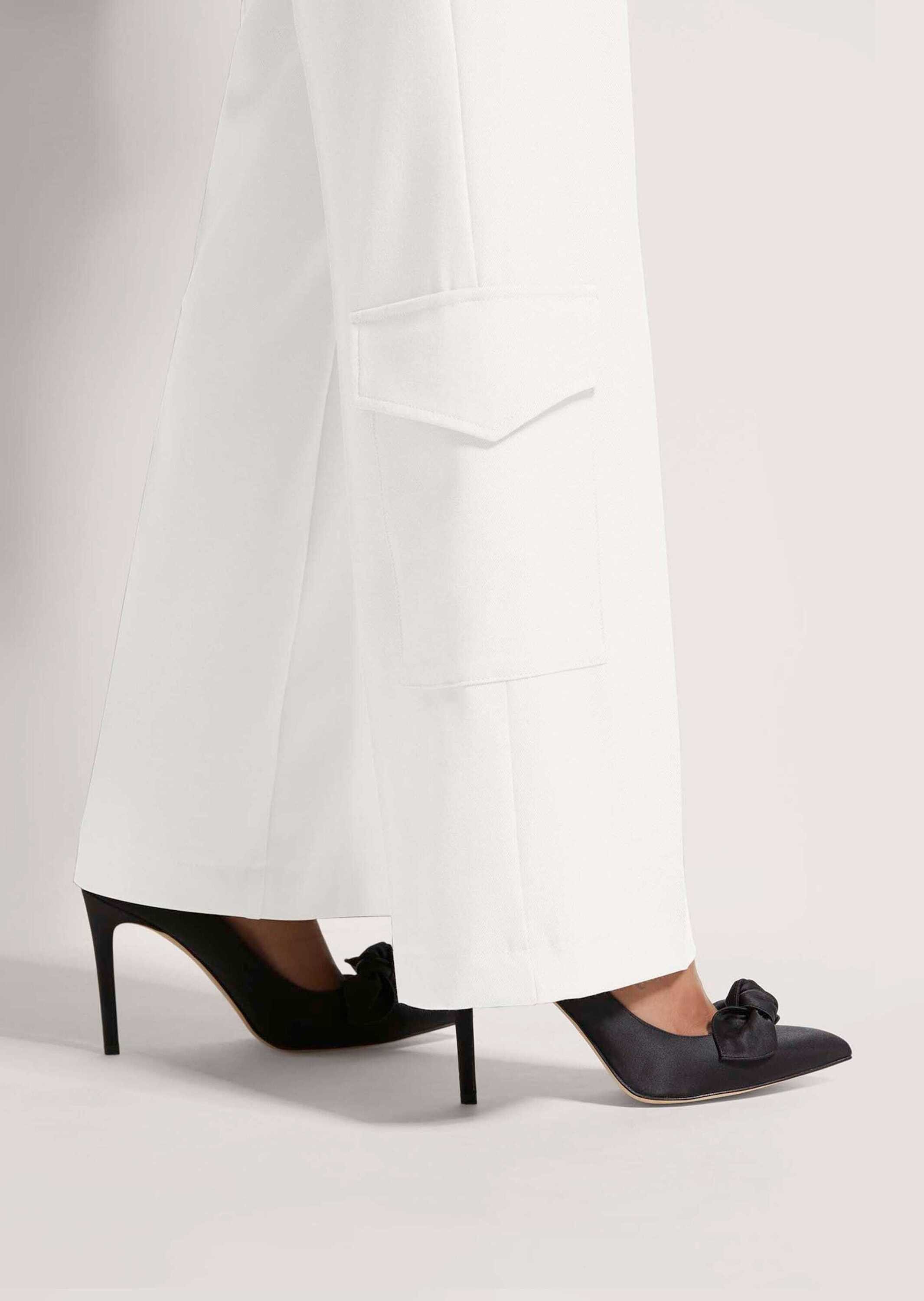 MADELEINE Cargohose Schlupfhose mit ausgestelltem Bein Uni-Design, ohne Kragen, Verschlusslos für unkomplizierten Look