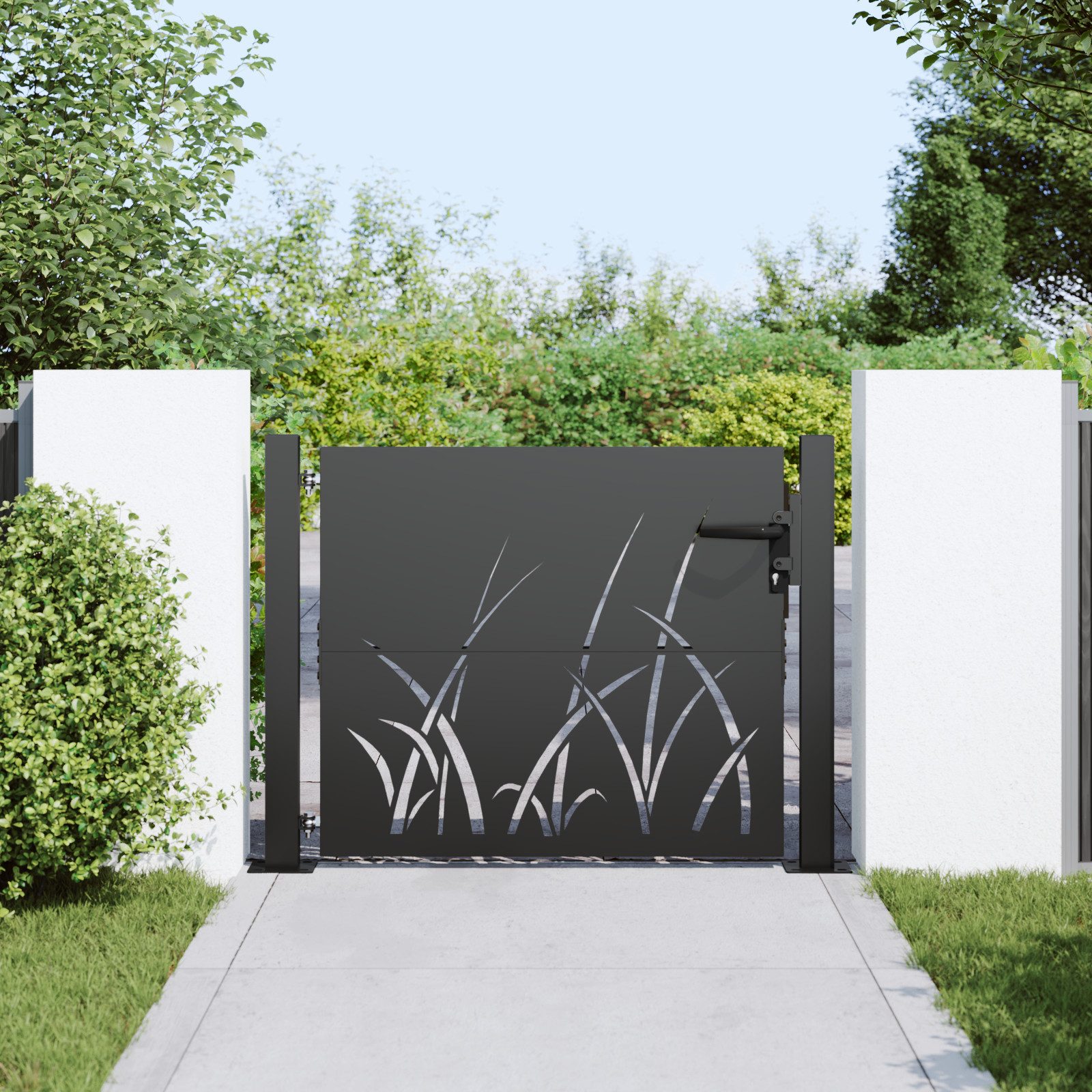 vidaXL Gartentor Gartentor Schwarz 105 x günstig online kaufen