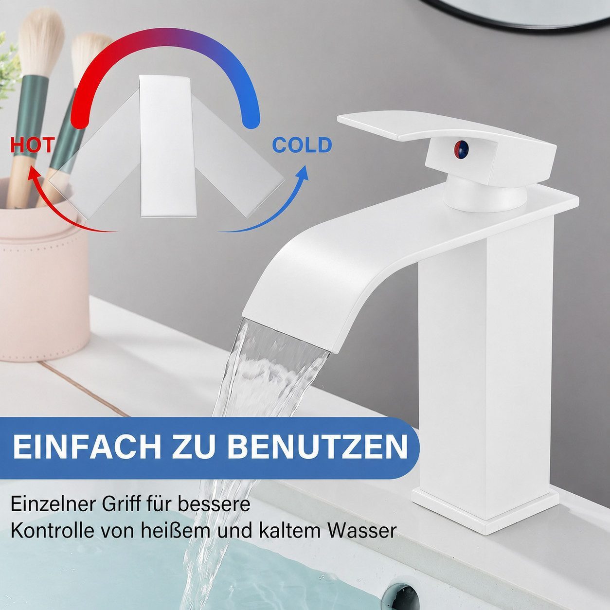 Faizee Home Küchenarmatur Küchenarmatur Hochwertige Armaturen aus Messing & Edelstahl, modern & langlebig – Bild 5 von 5