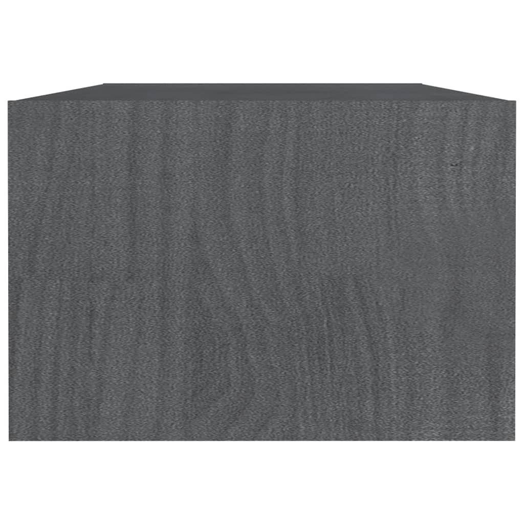 cm Couchtisch Grau Grau Grau | 110x50x34 (1-St) vidaXL Couchtisch Massivholz Kiefer
