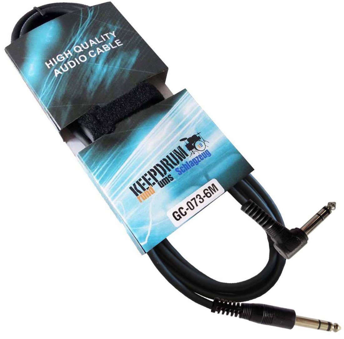 keepdrum keepdrum GC-073 6m Stereo Audio-Kabel 6,3mm 2 Stück Audio-Kabel, 6,35-mm-Klinke, (600 cm), 2 x Stereo Audio-Kabel 6,3mm