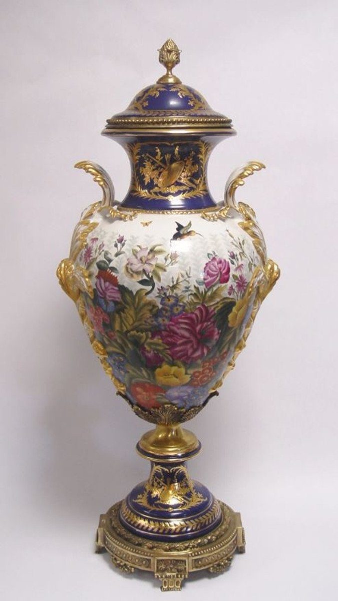 cm Deckel Dekoration mit Barock Padrino Dekoobjekt Porzellan Casa 93 - H. Luxus Vase