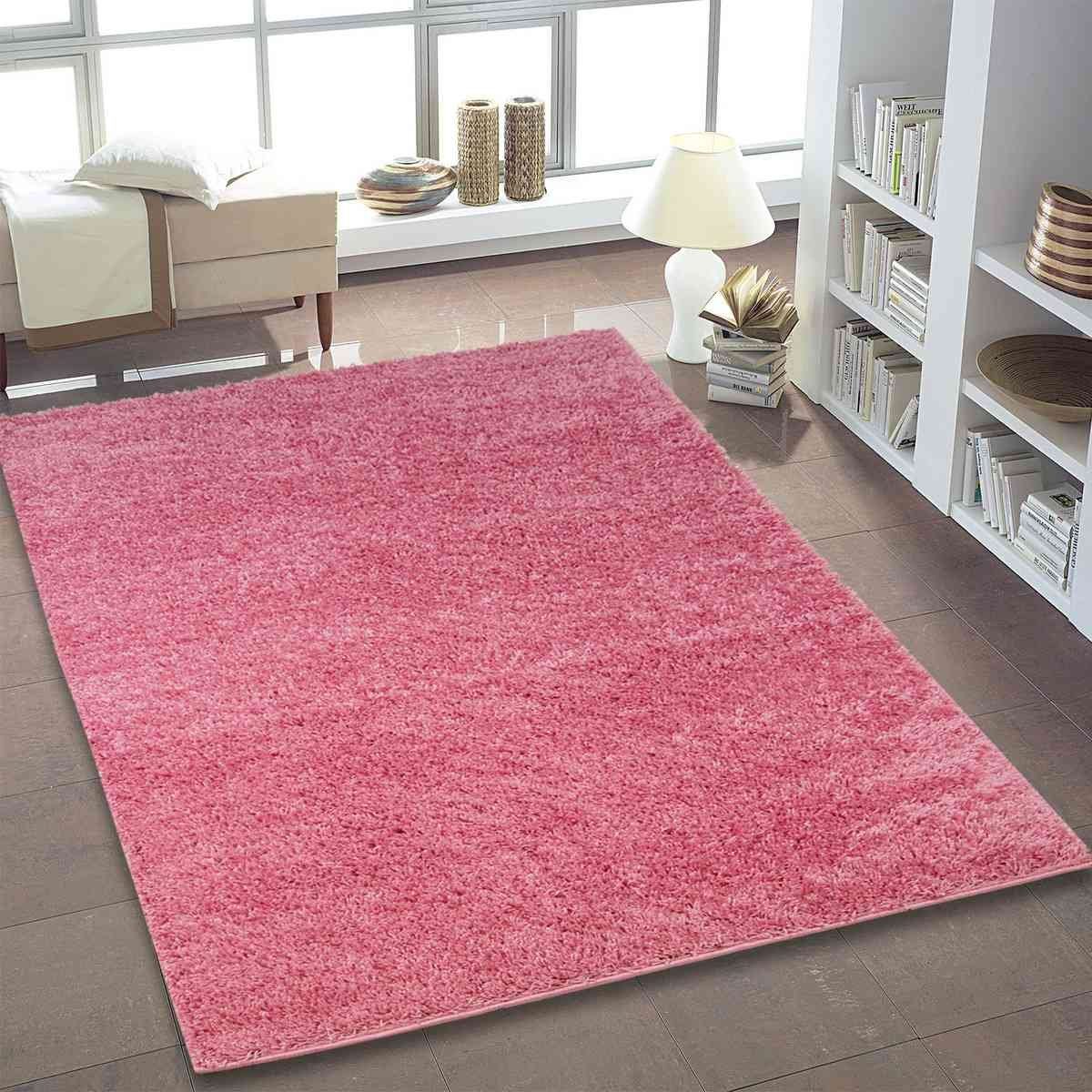 Langflor-Teppich Tara Shaggy, TaraCarpet, rechteckig, Höhe: 30 mm, Hochflor Langflor pink Wohnzimmer Schlafzimmer Kinder 090x300