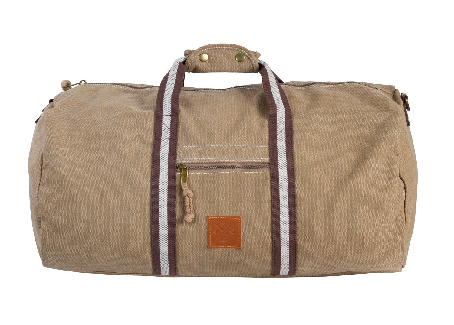 Manufaktur13 Sporttasche Canvas Duffel Bag - Sporttasche, Barrel Bag, Reisetasche, 45L Fassungsvermögen Sand