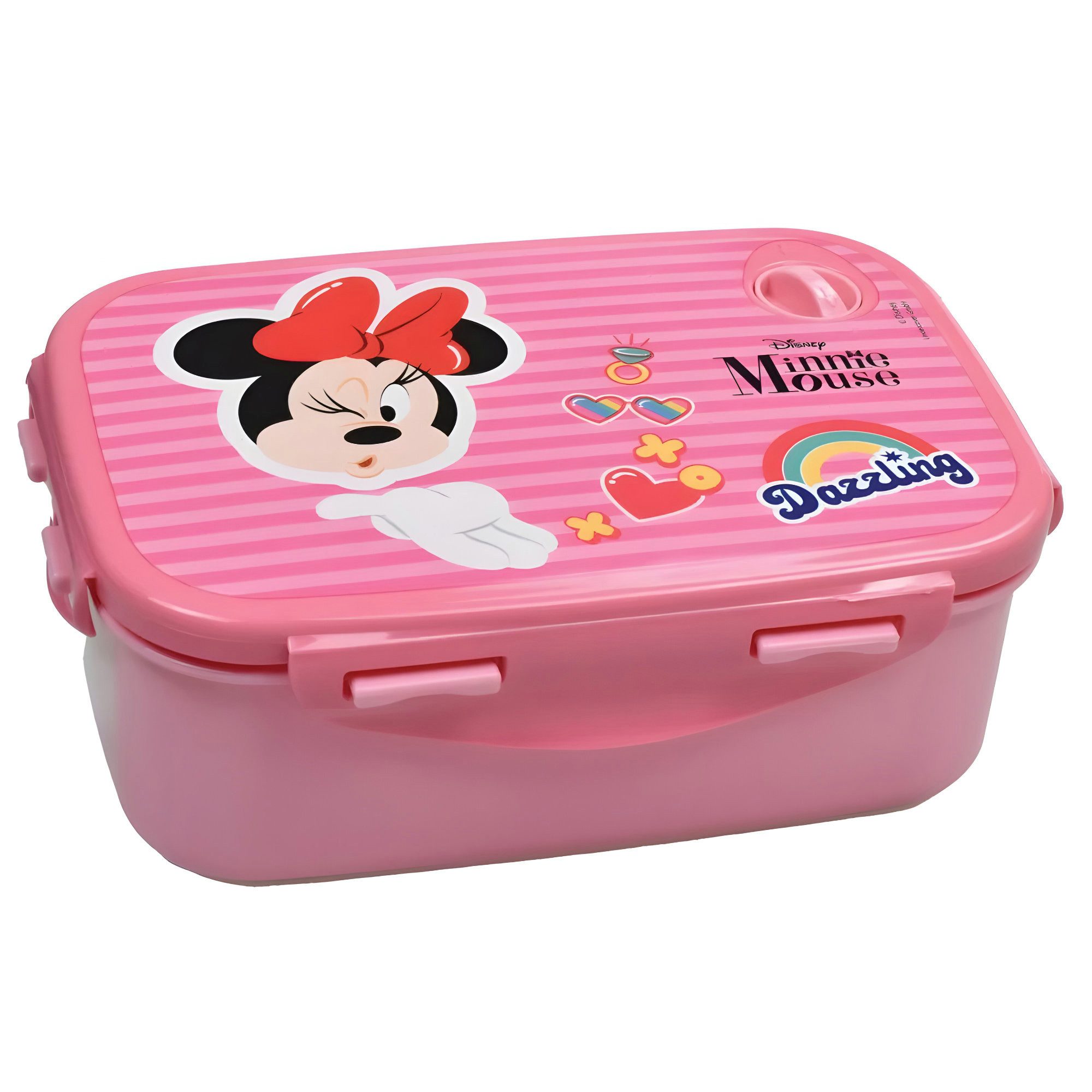 Disney Lunchbox Disney Minnie Maus 2 teiliges Lunch Set Brotdose Trinkflasche 500 ml, (2-tlg., Spar-Set)