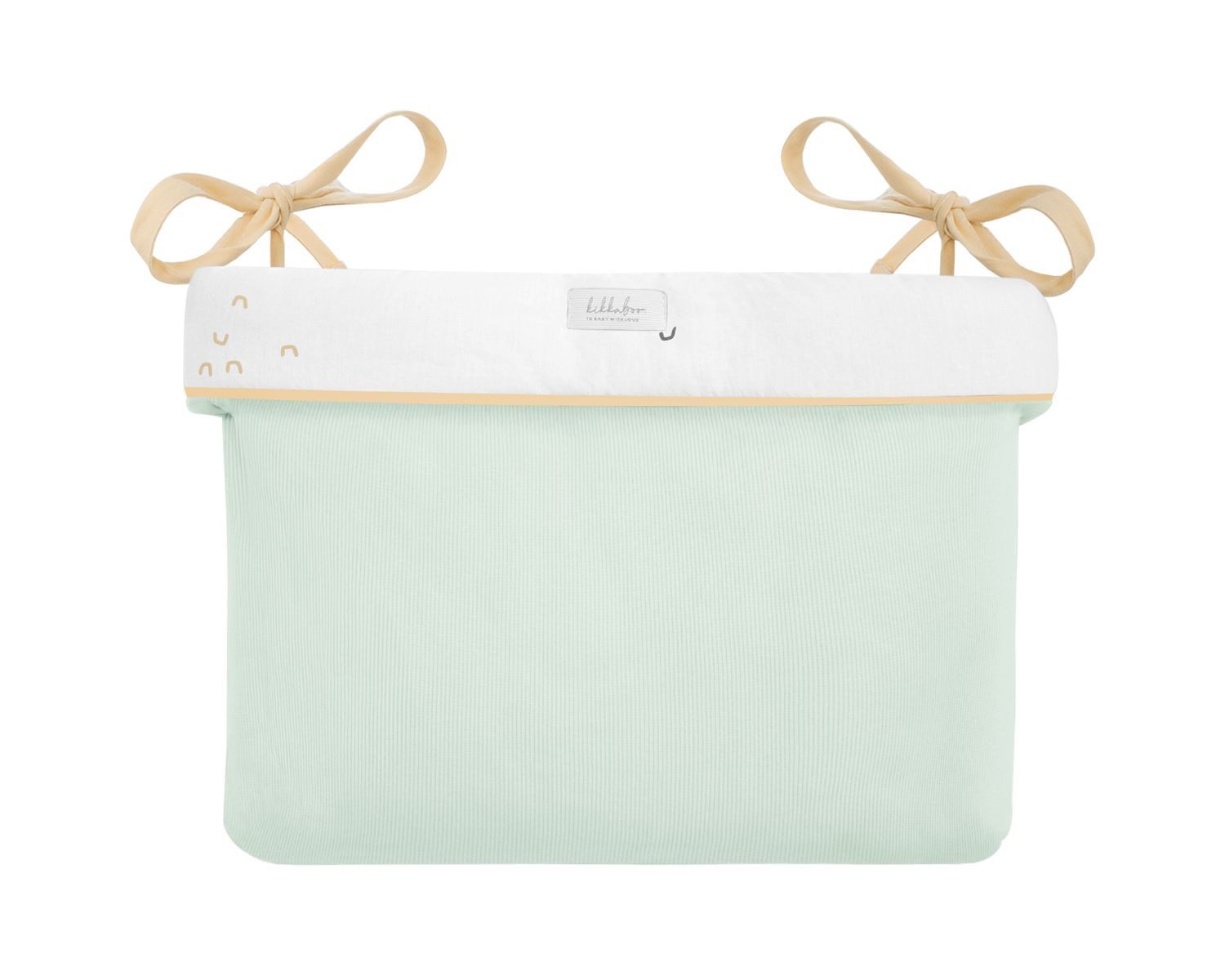 Kikkaboo Wickeltasche 311080600 (1-tlg), Baumwolle, Stickereien, Bindebänder, 33 x 23 x 8 cm, Aufbewahrungskorb