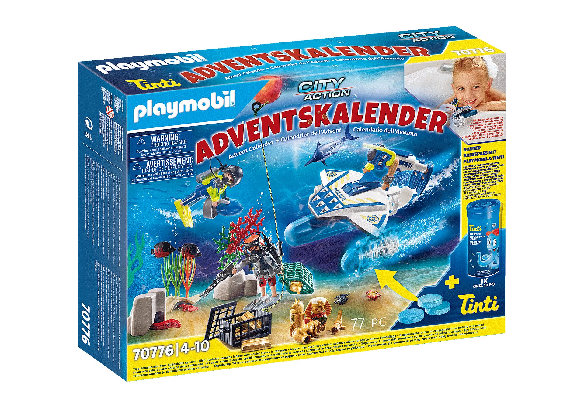 Playmobil® Spiel, 70776 Adventskalender Badespaß Polizeitaucheinsatz