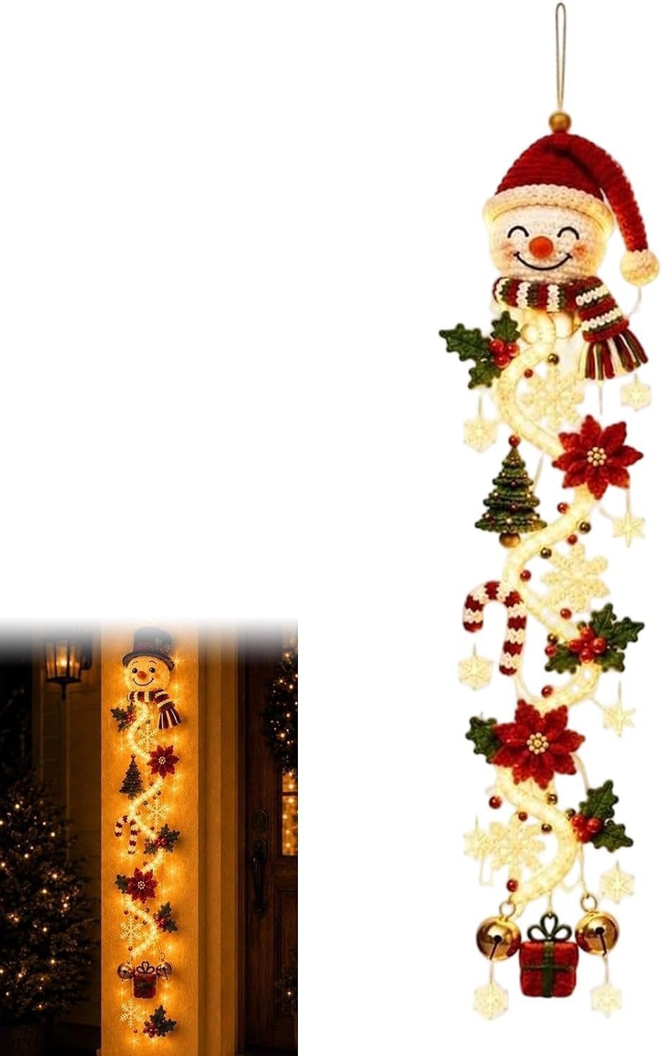 FELIXLEO Hängedekoration Leuchtender Weihnachts-Türhänger mit Beleuchtung, Vertikal (1 St)