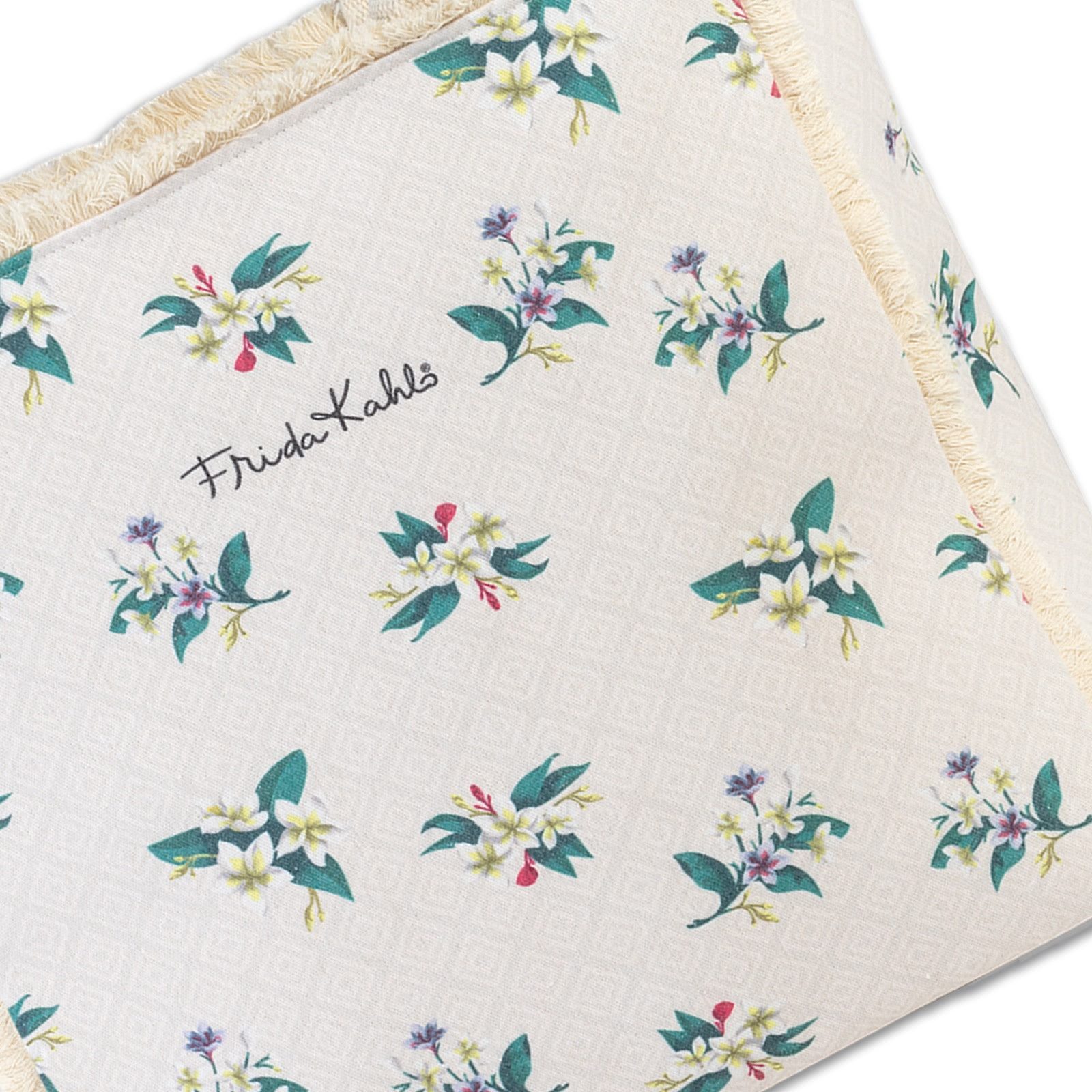 Frida Kahlo Henkeltasche Frida Kahlo Henkeltasche Canvas natur (Henkeltasche), Damen Henkeltasche Canvas, weiß, natur, türkis ca. 39cm x ca. 40cm