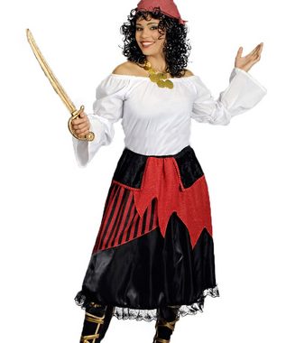 Karneval-Klamotten Piraten-Kostüm Damen Piraten-Rock Damenkostüm Piratin, Frauenkostüm Karneval Fasching