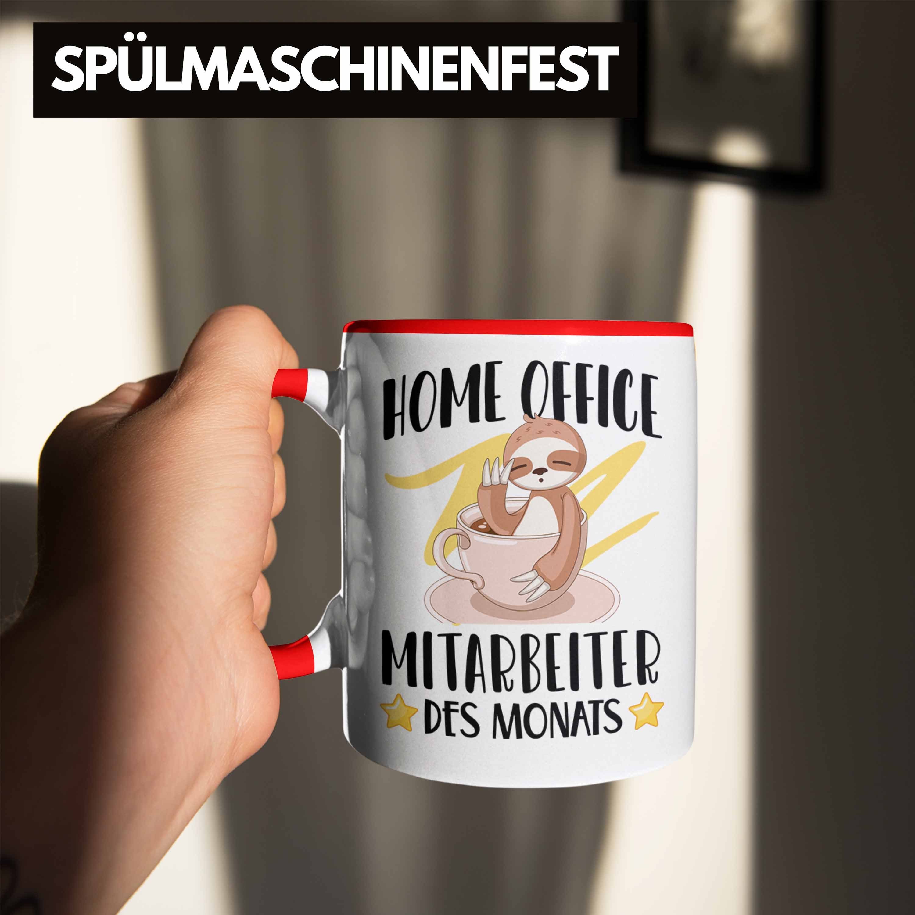 Tasse Tasse - des Monats Geschenk Frauen Mitarbeiter Homeoffice Gadget Office Zubehör Home Trendation Geschenke Männer Lustig Kaffeetasse Rot Trendation