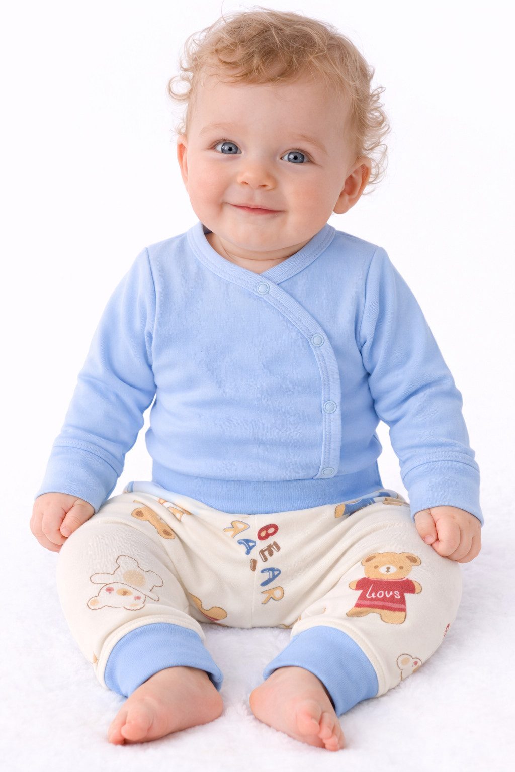 Body & Hose Baby Anzug Wickelbody mit Kratzschutz Mitwachshose Erstlingsset