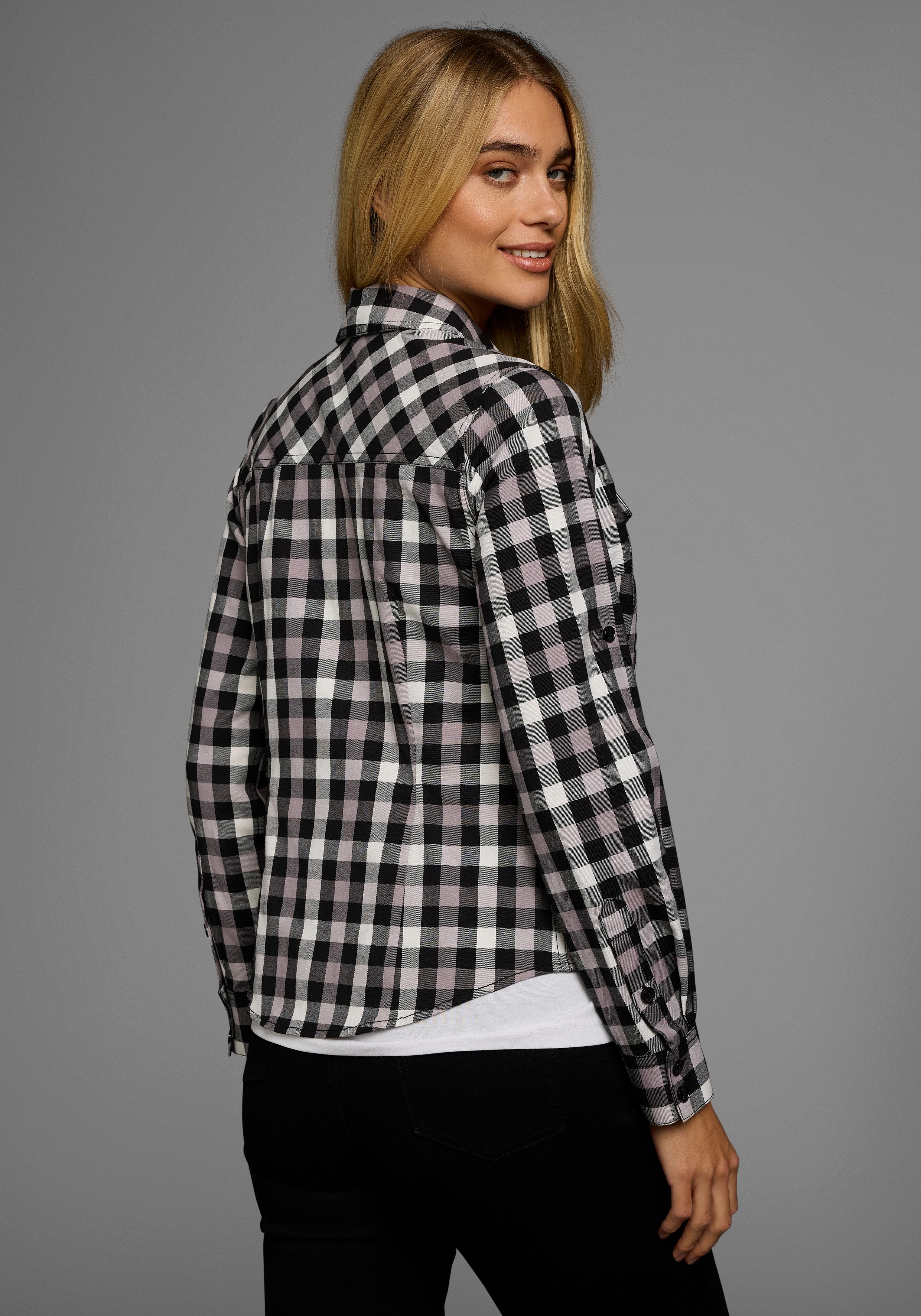 Arizona Karobluse Lässiger-Holzfäller-Look