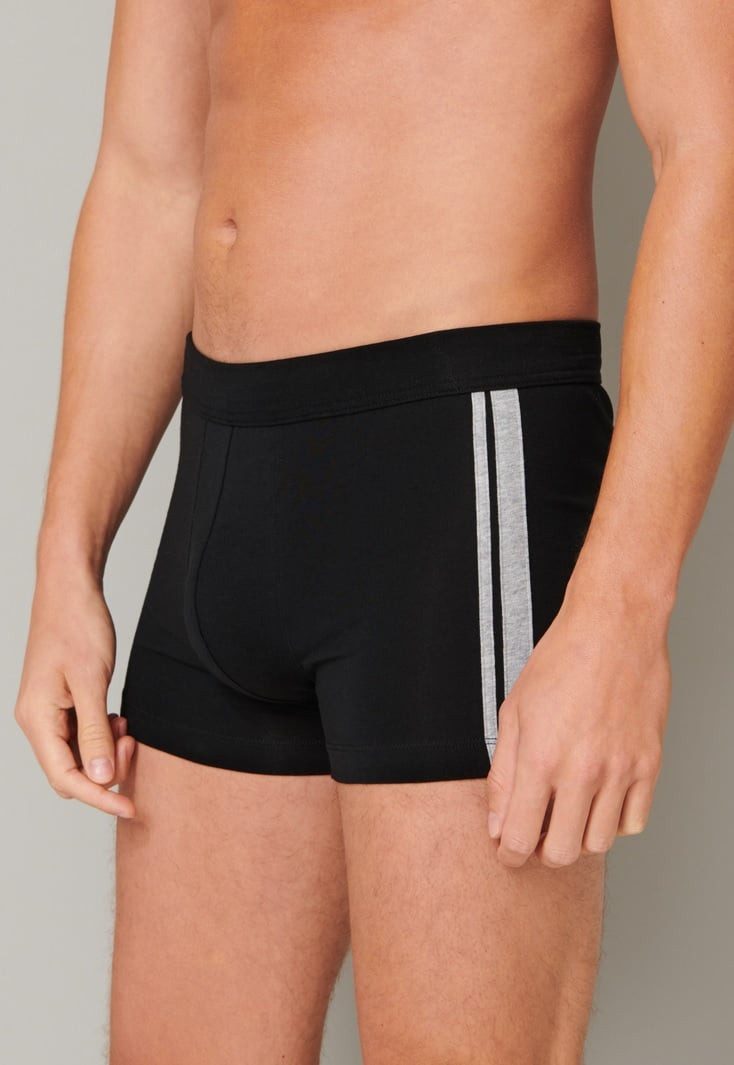 Boxershorts Unterwäsche 95/5 Streifen schwarz Herren - 3 Stück